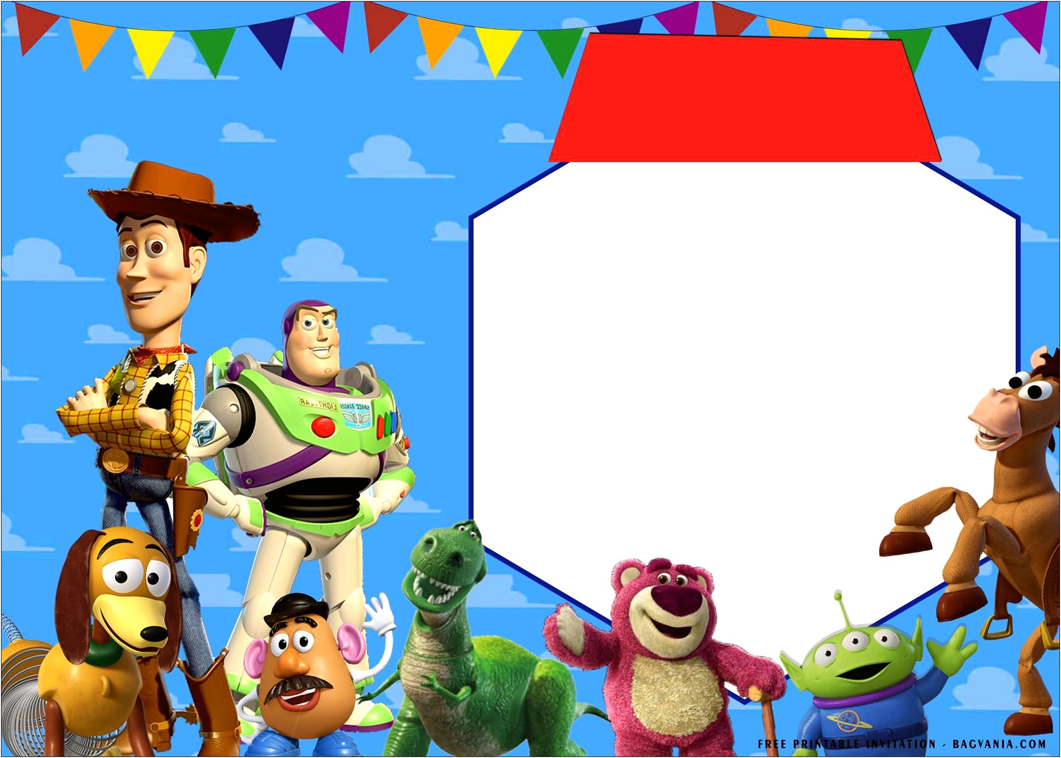 Toy Story 4 Invitation Template Free