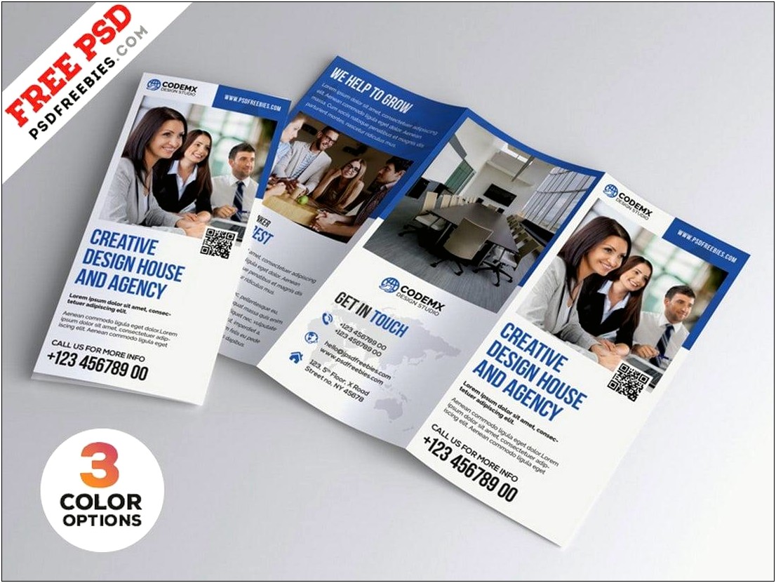 Tri Fold Brochure Template Free Download Photoshop