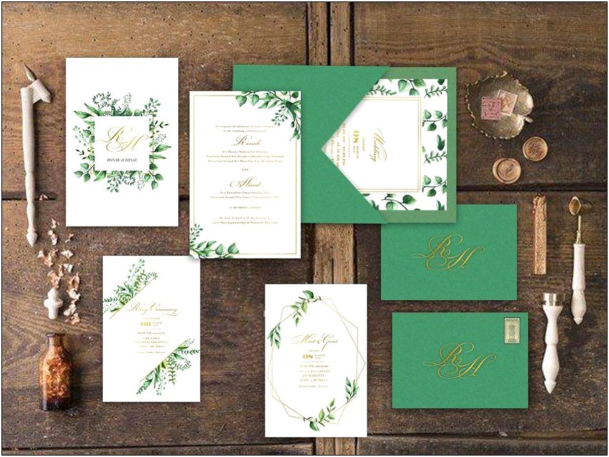 Turquoise And Lime Green Wedding Invitations