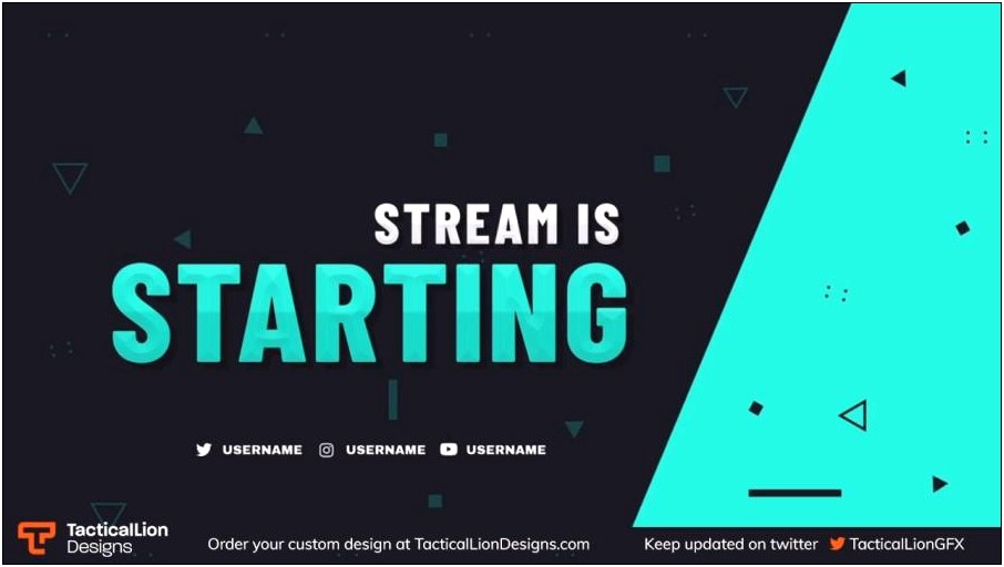 Twitch Stream Starting Soon Template Free