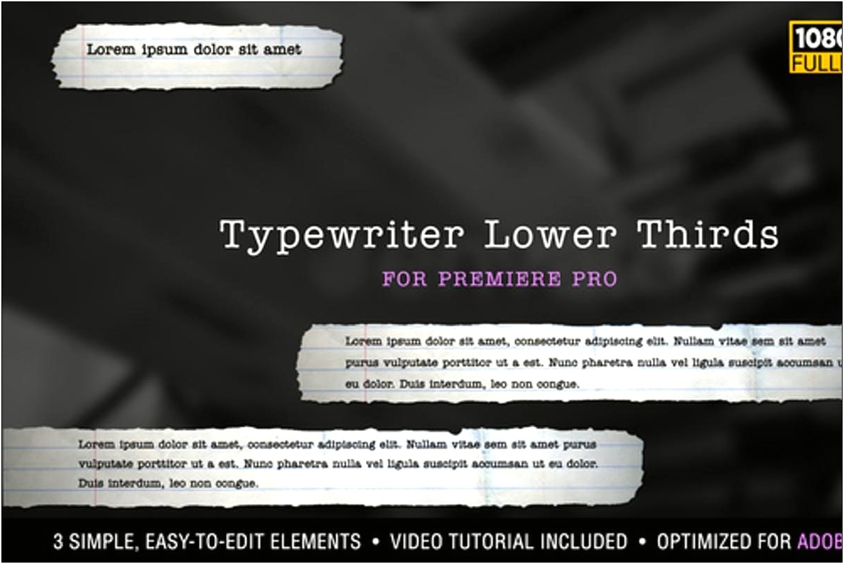 Typewriter After Effects Template Free Download