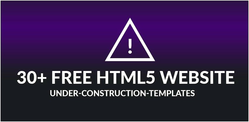 Under Construction Page Template Free Download