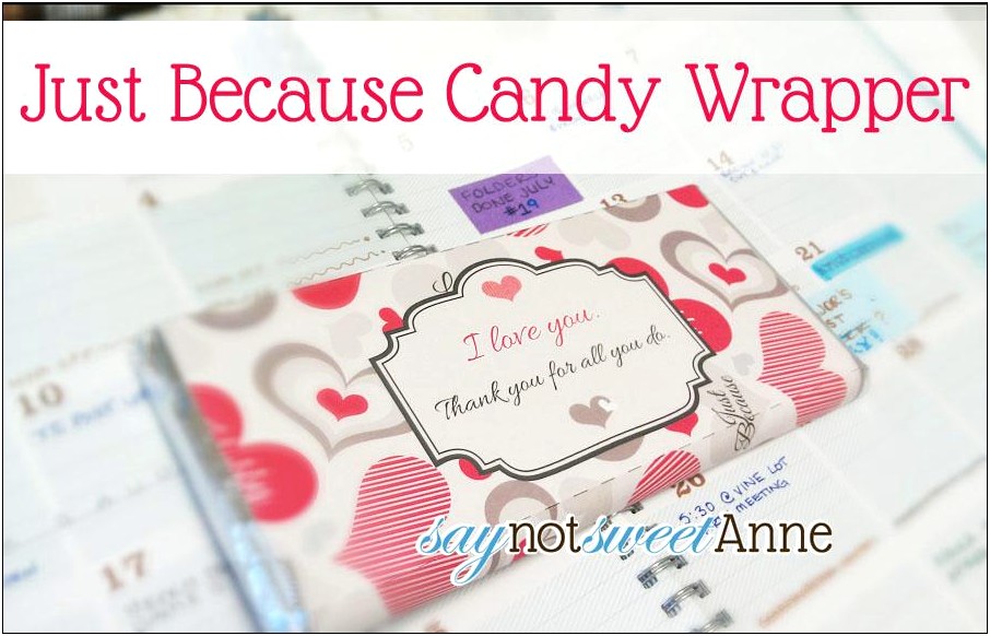Valentine Candy Bar Wrapper Template Free