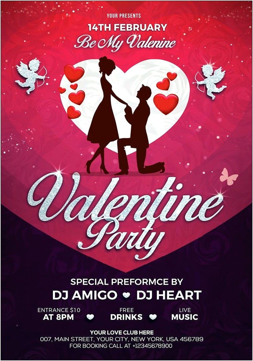 Valentines Day Flyer Template Free Psd