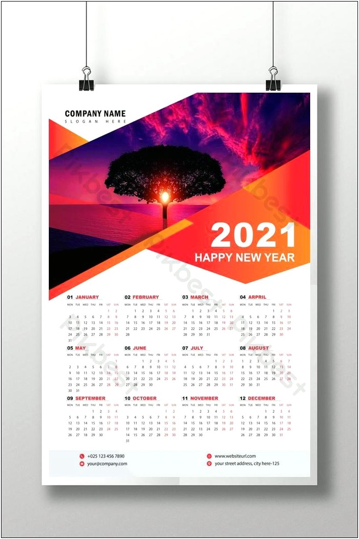 Wall Calendar Design Templates Free Download