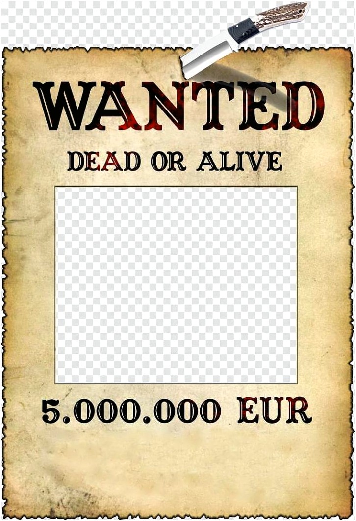 Wanted Dead Or Alive Template Free Download