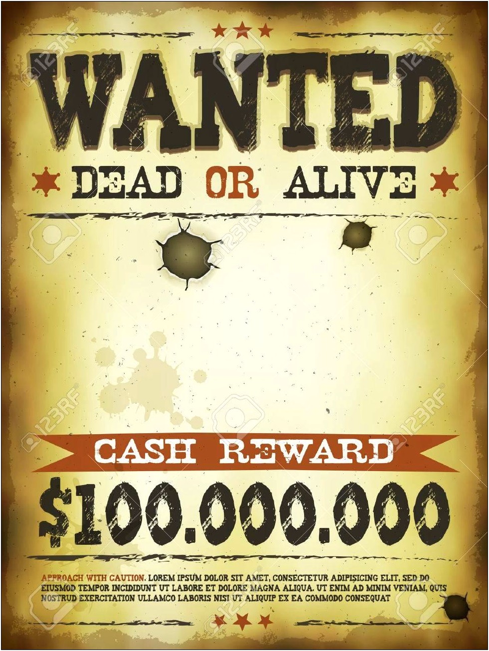 Wanted Dead Or Alive Template Free