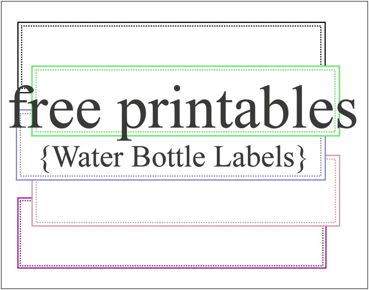 Water Bottle Label Template Free Download