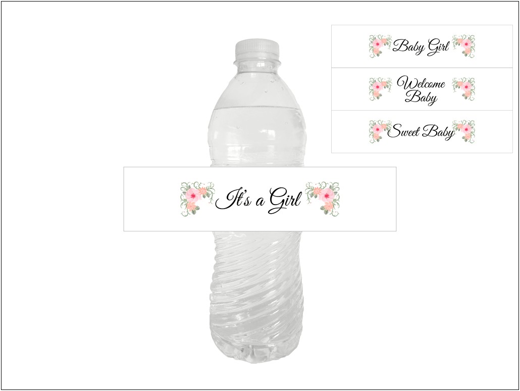 Water Bottle Labels For Baby Shower Template Free