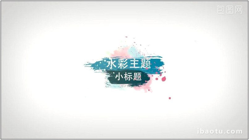 Watercolor Reveal After Effects Template Free