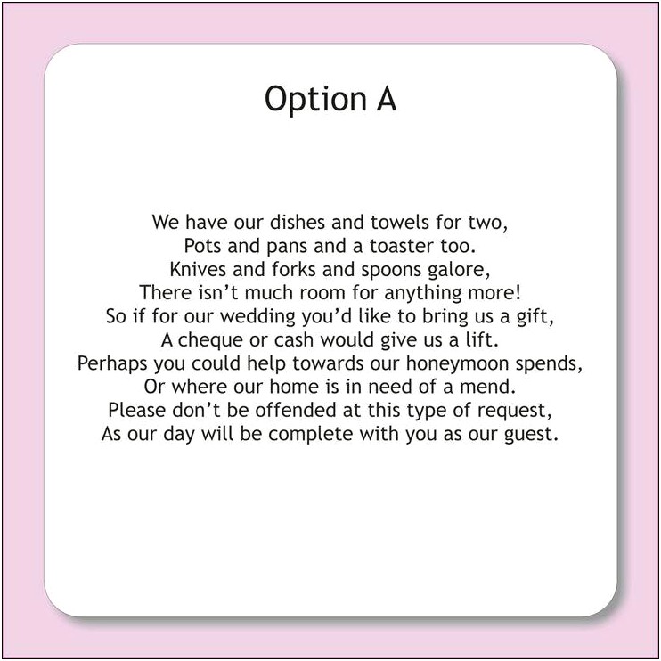 Ways To Ask For Money On Wedding Invitations