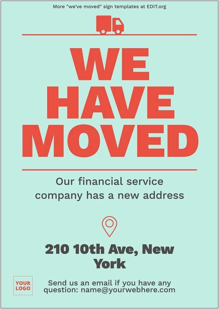 We Re Moving Flyer Free Template