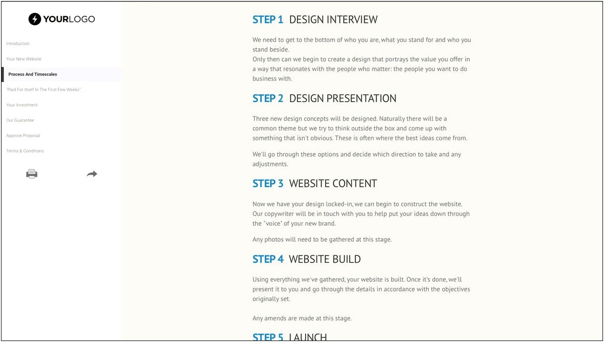 Web Design Proposal Template Free Download