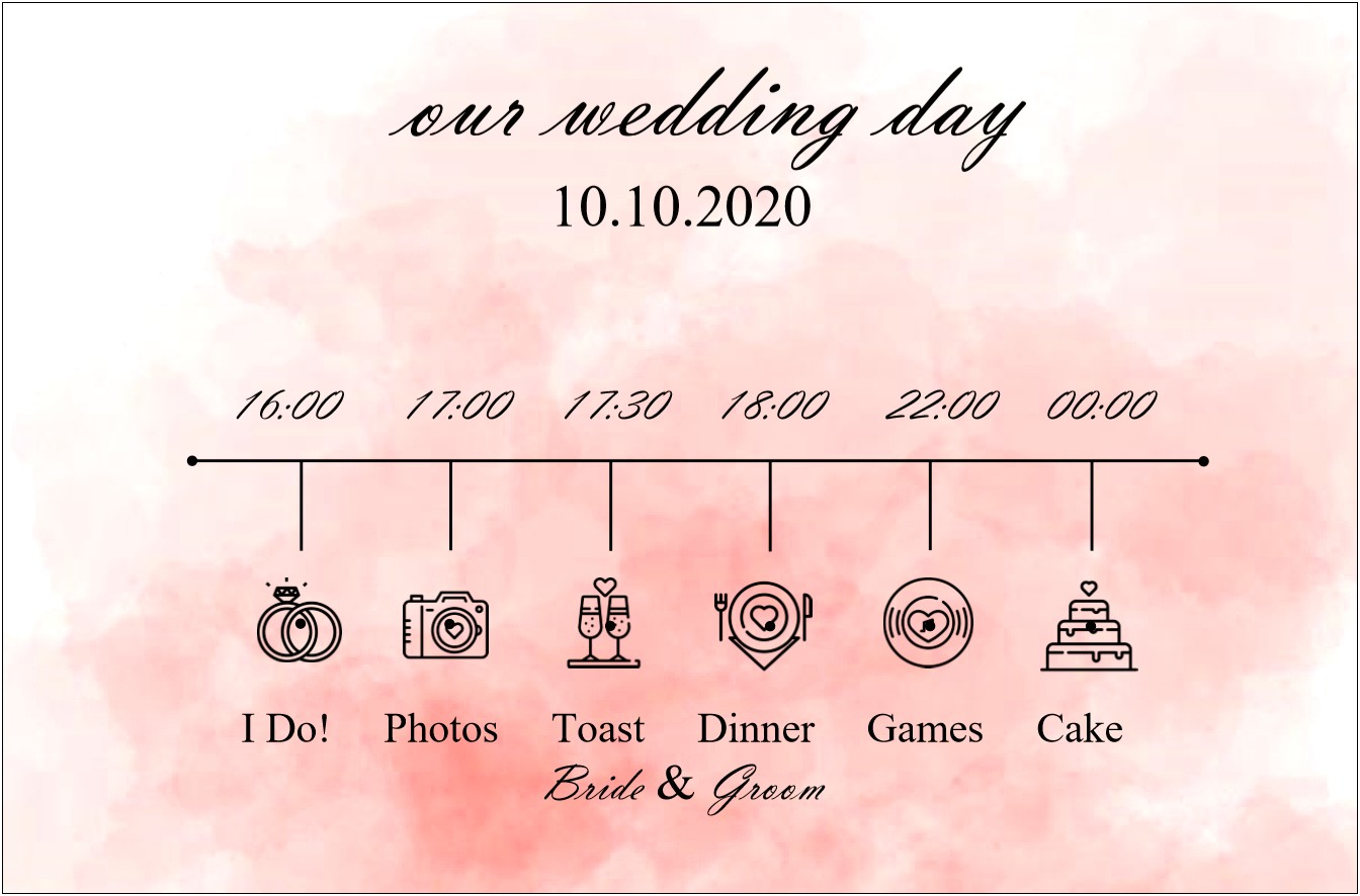 Wedding Day Timeline Template Free Excel