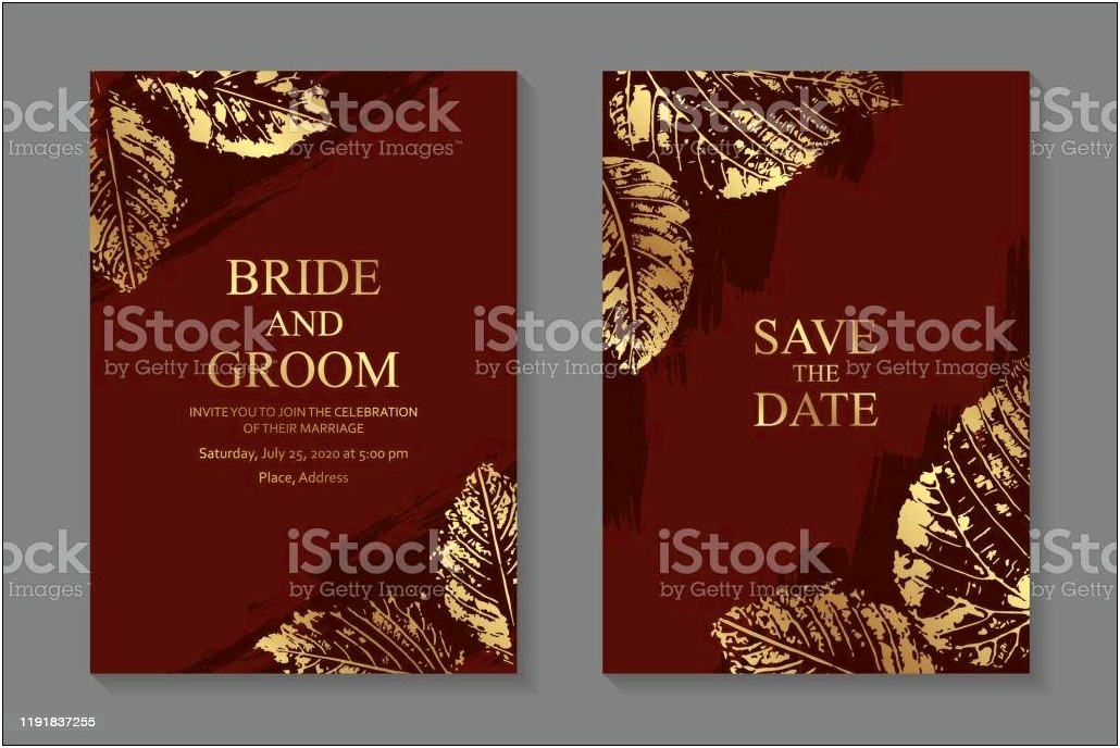Wedding Invitation Background Designs Red And Gold