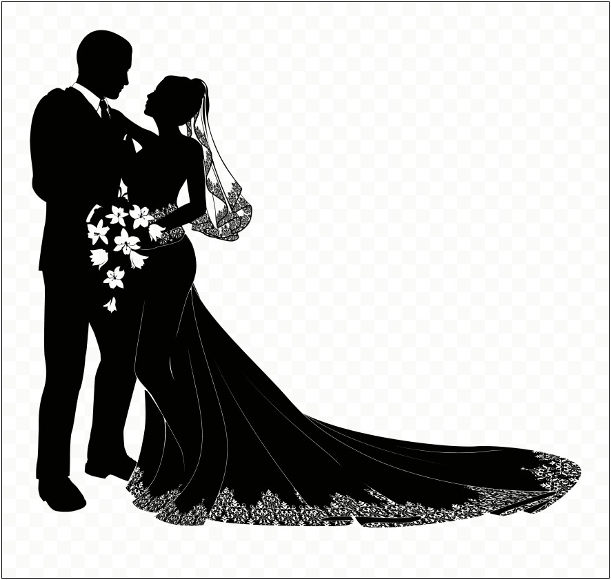 Wedding Invitation Black And White Clipart