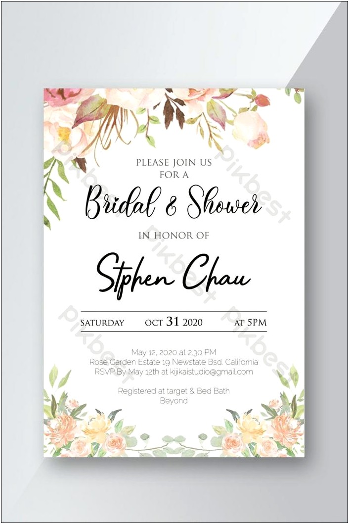 Wedding Invitation Card Psd Format Free Download