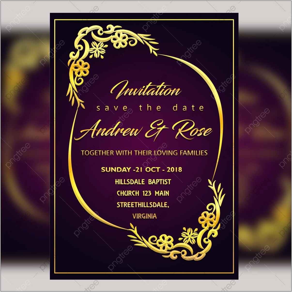 Wedding Invitation Card Psd Templates Free Download