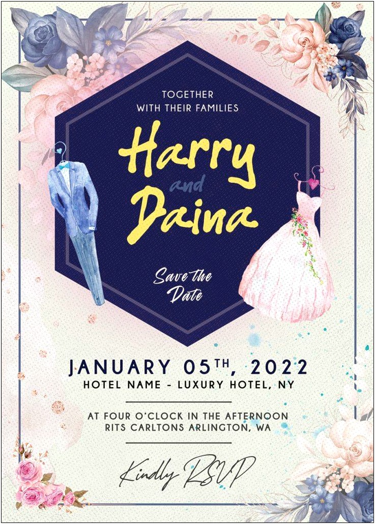 Wedding Invitation Designs Psd Free Download