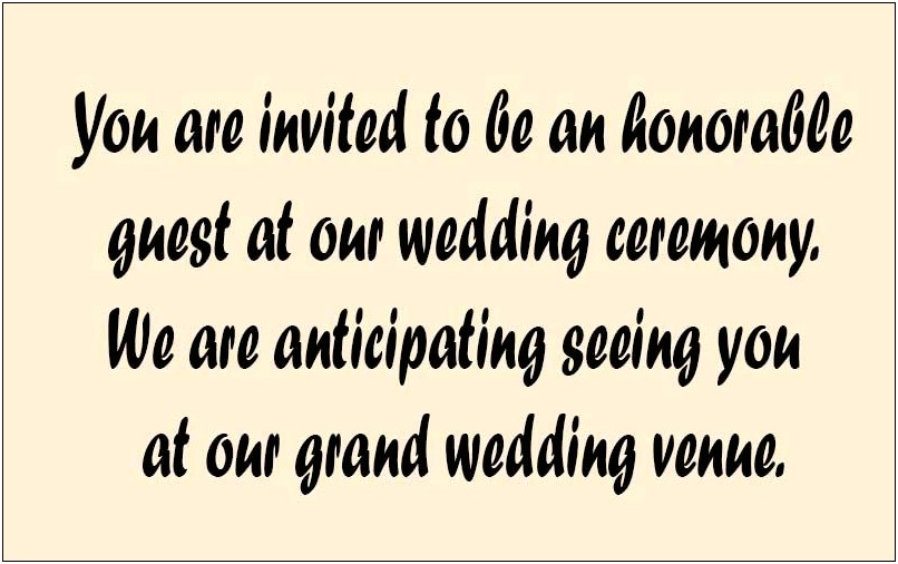 Wedding Invitation Text Message For Office Colleagues