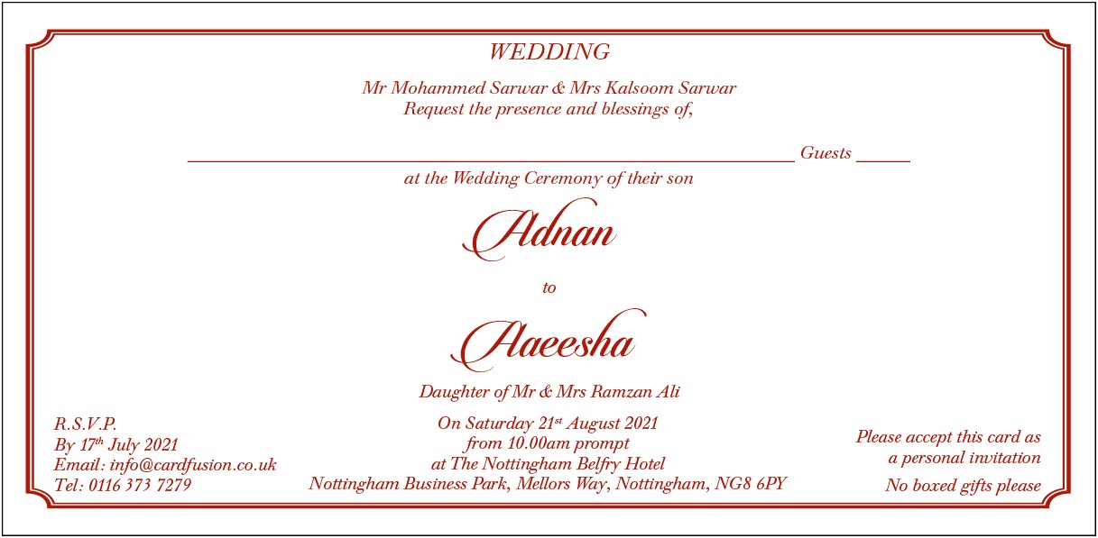 Wedding Invitation Wording Samples Free Download