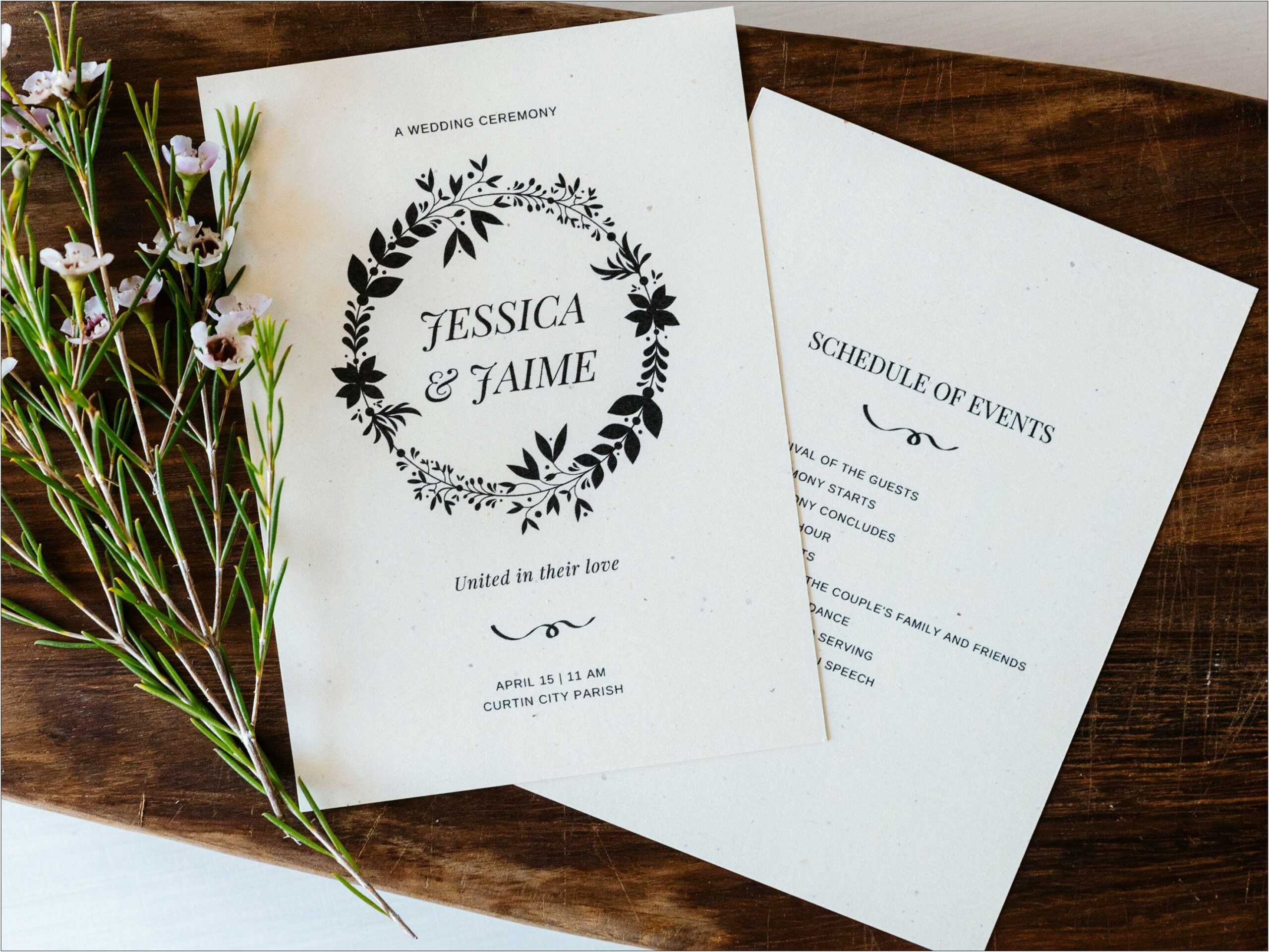 Wedding Programs Templates Free Microsoft Word