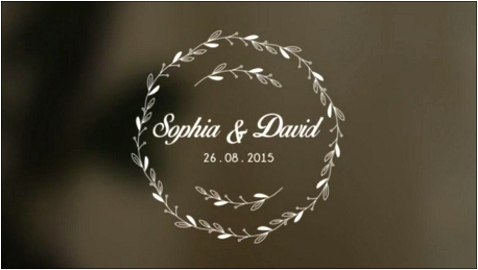 Wedding Title After Effects Template Free Download