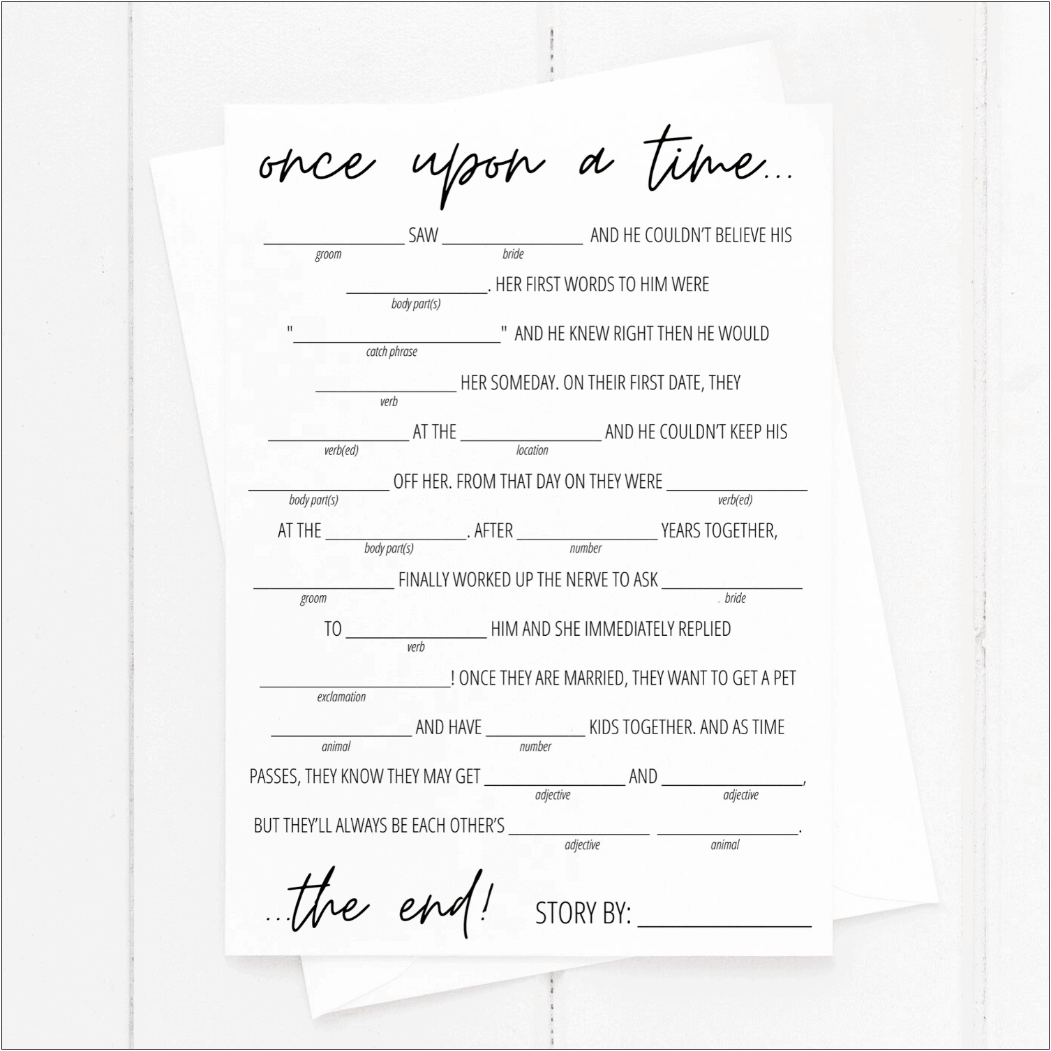 Wedding Vows Mad Libs Free Template