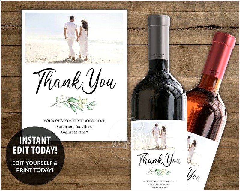 Wedding Wine Bottle Labels Template Free
