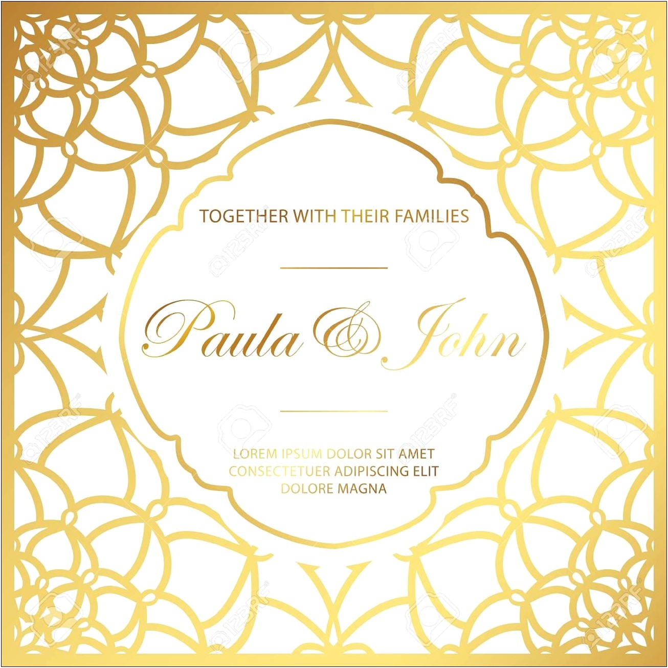 White And Gold Invitation Template Free
