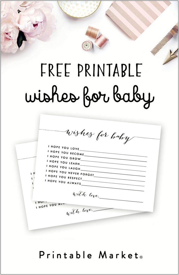 Wishes For Baby Template Download Free