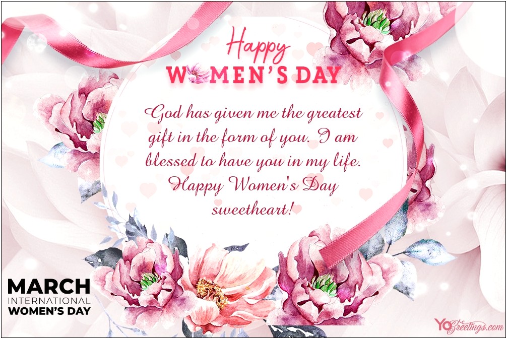 Women's Day Cards Templates Free