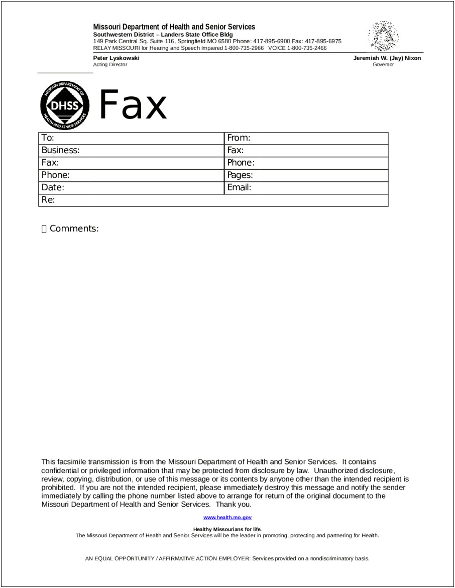 Word Fax Cover Letter Template Free