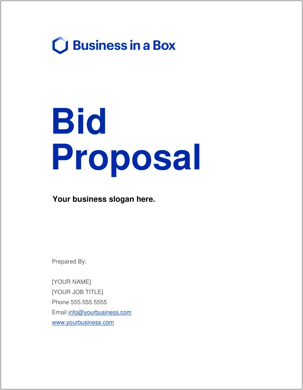 Writing A Tender Proposal Free Template