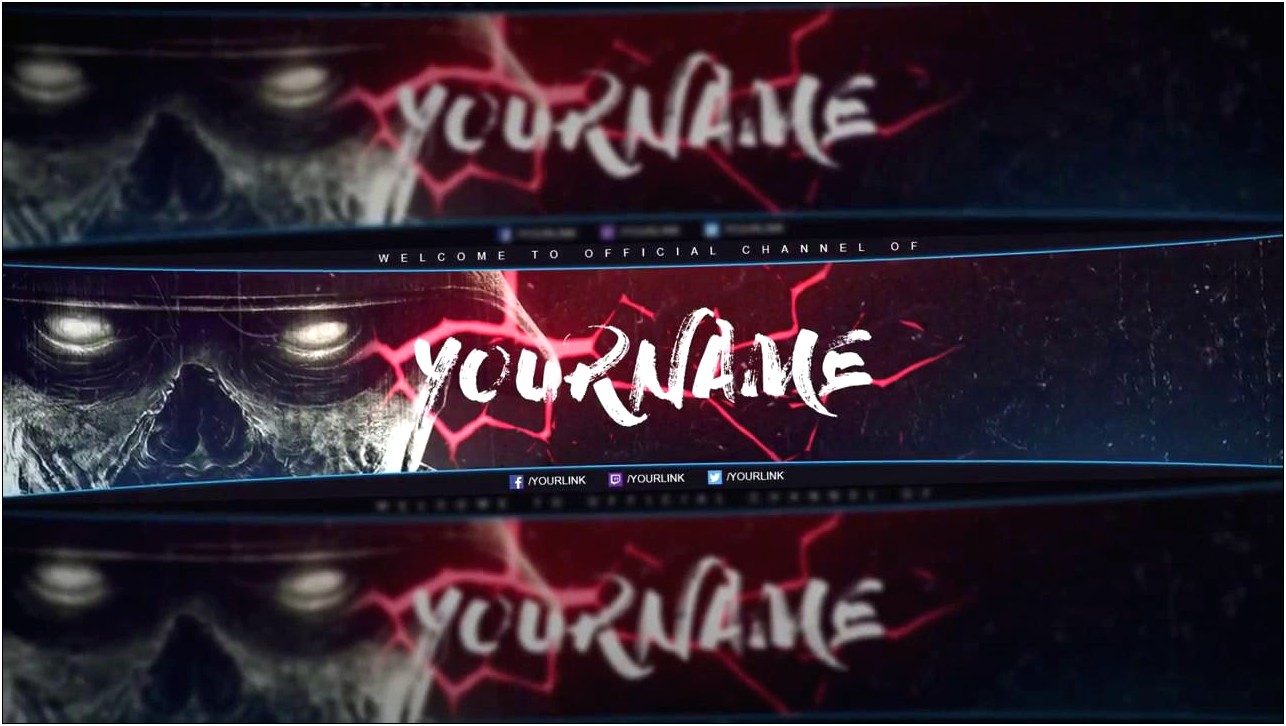 Youtube Gaming Banner Template Psd Free