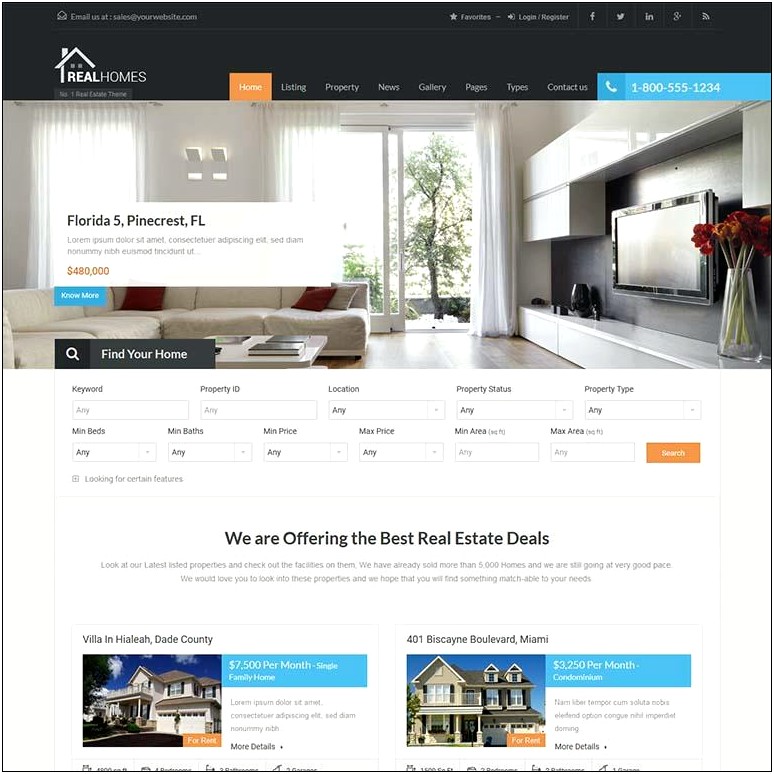 Zoner Real Estate Template Free Download