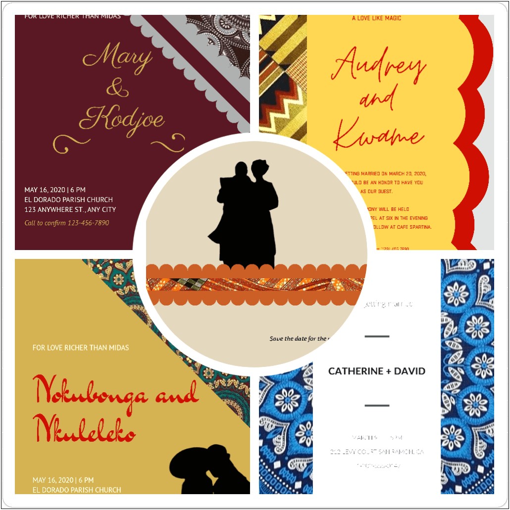 Zulu Traditional Wedding Invitation Cards Designs