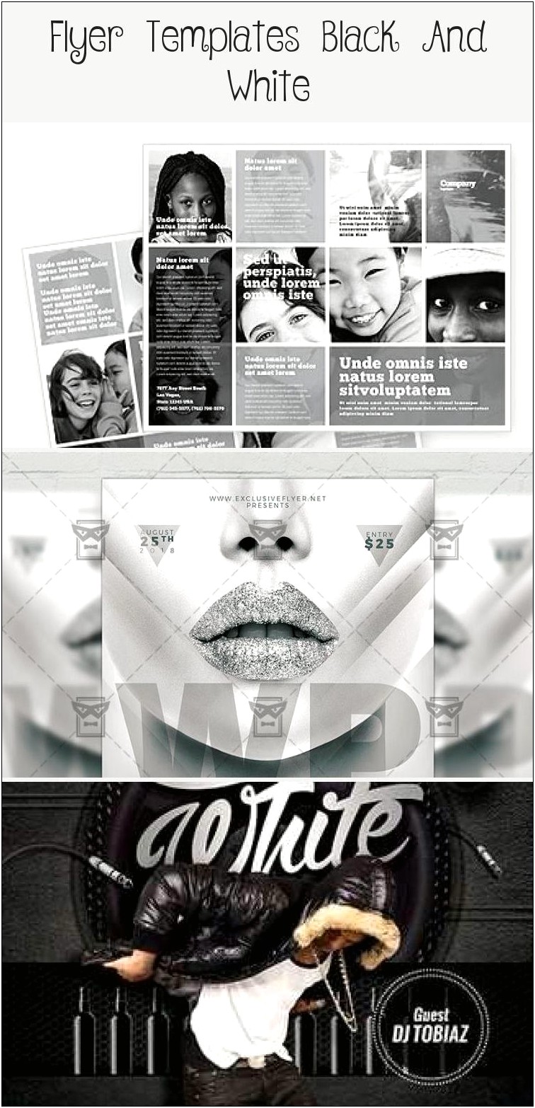 ﻿black And White Free Psd Flyer Templates