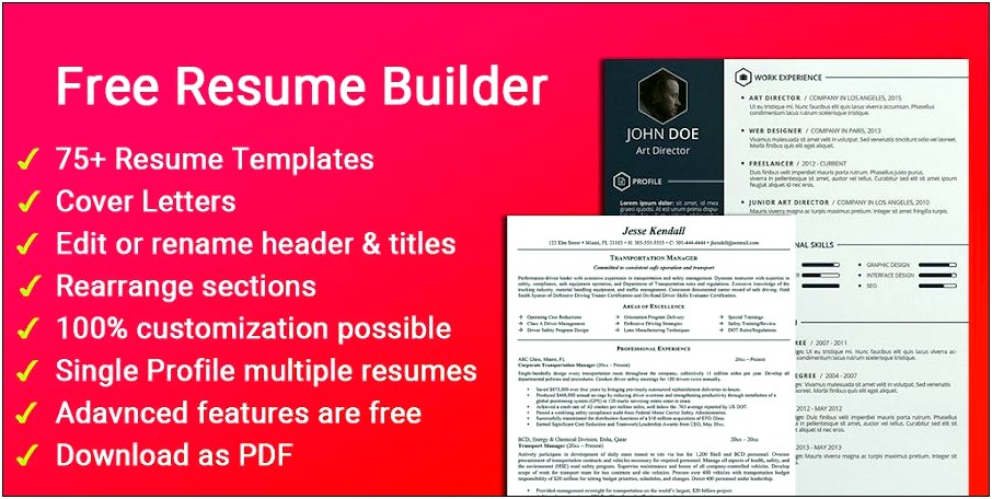 100 Free Resume Templates And Builders