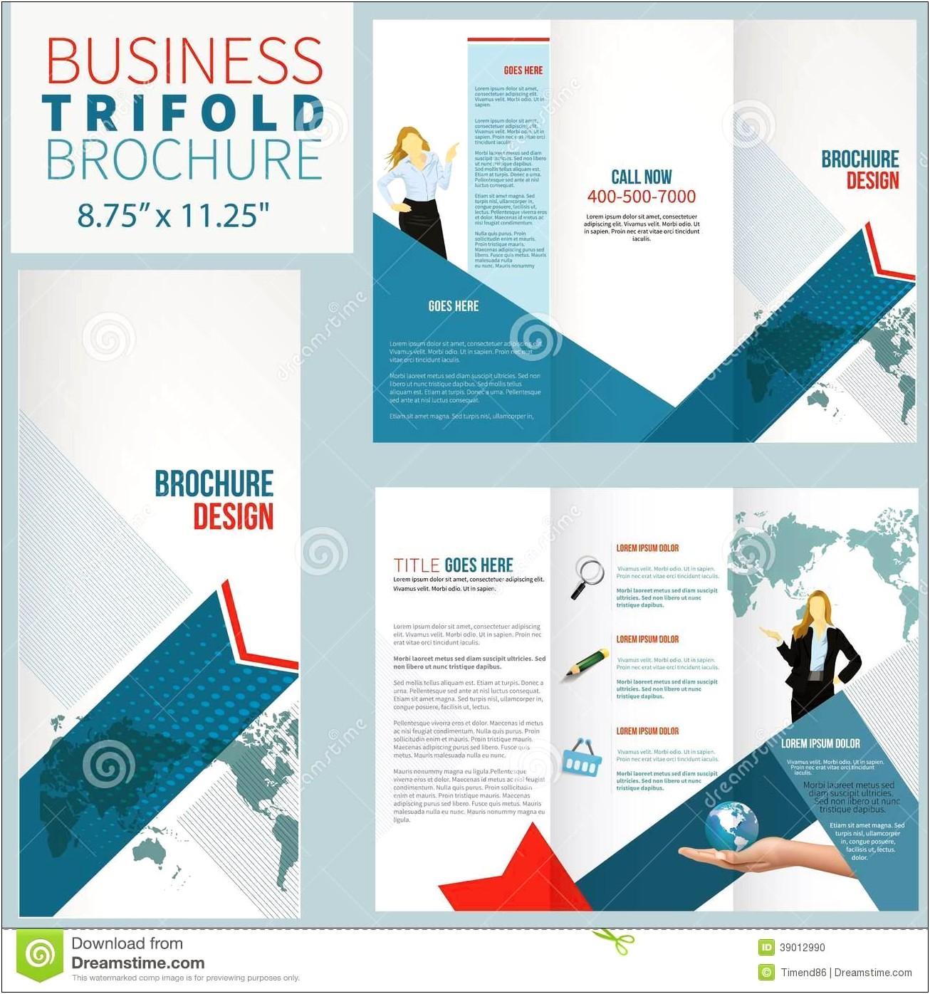 11 X 25 Tri Fold Brochure Template Download