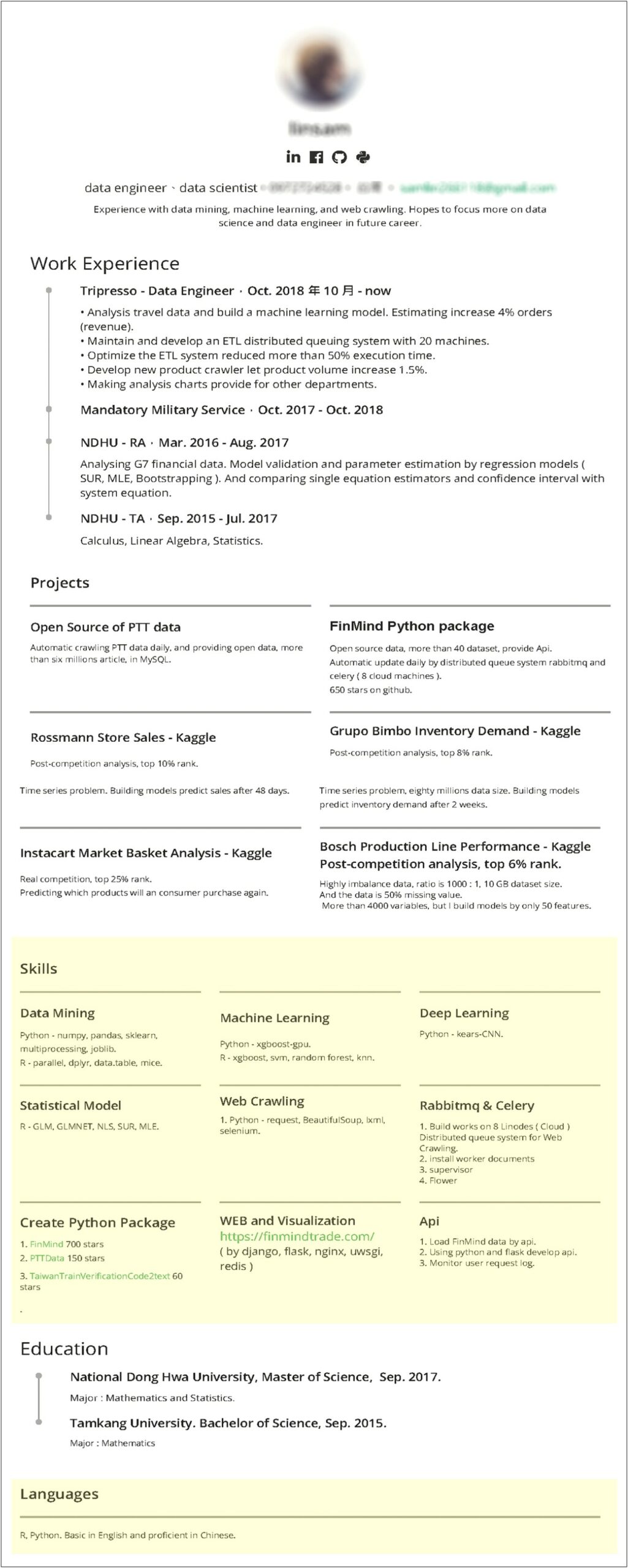 2 Years Experience Resume In Python