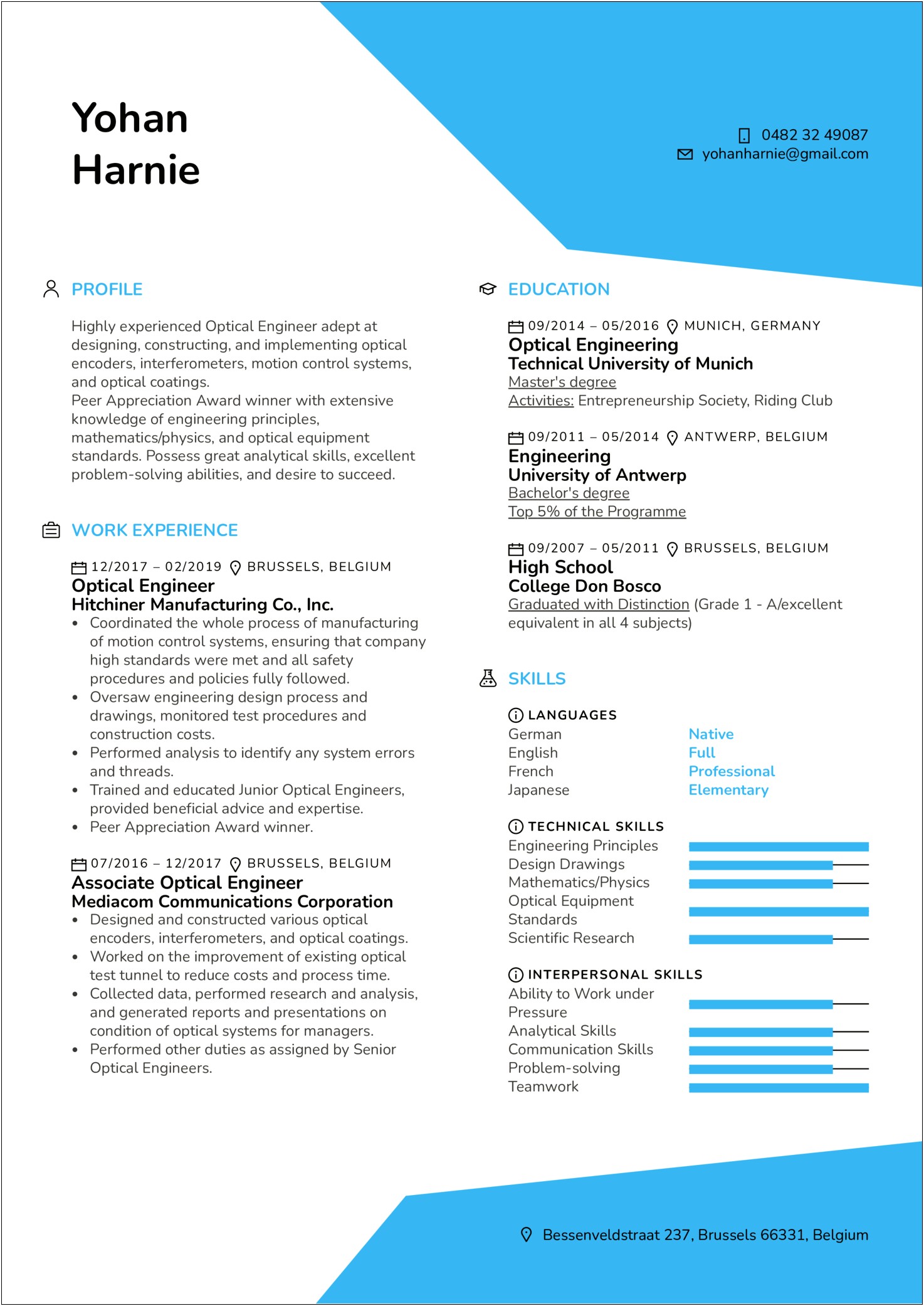 2019 Free Download Manufacturing Example Or Template Resume