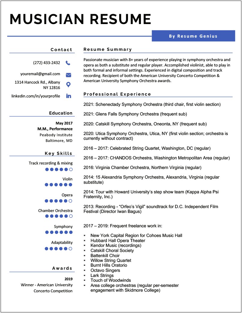 2019 Resume Examples For Event Specialist
