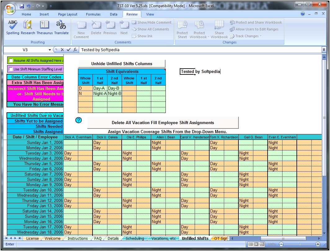 24 Hour Shift Schedule Template Download