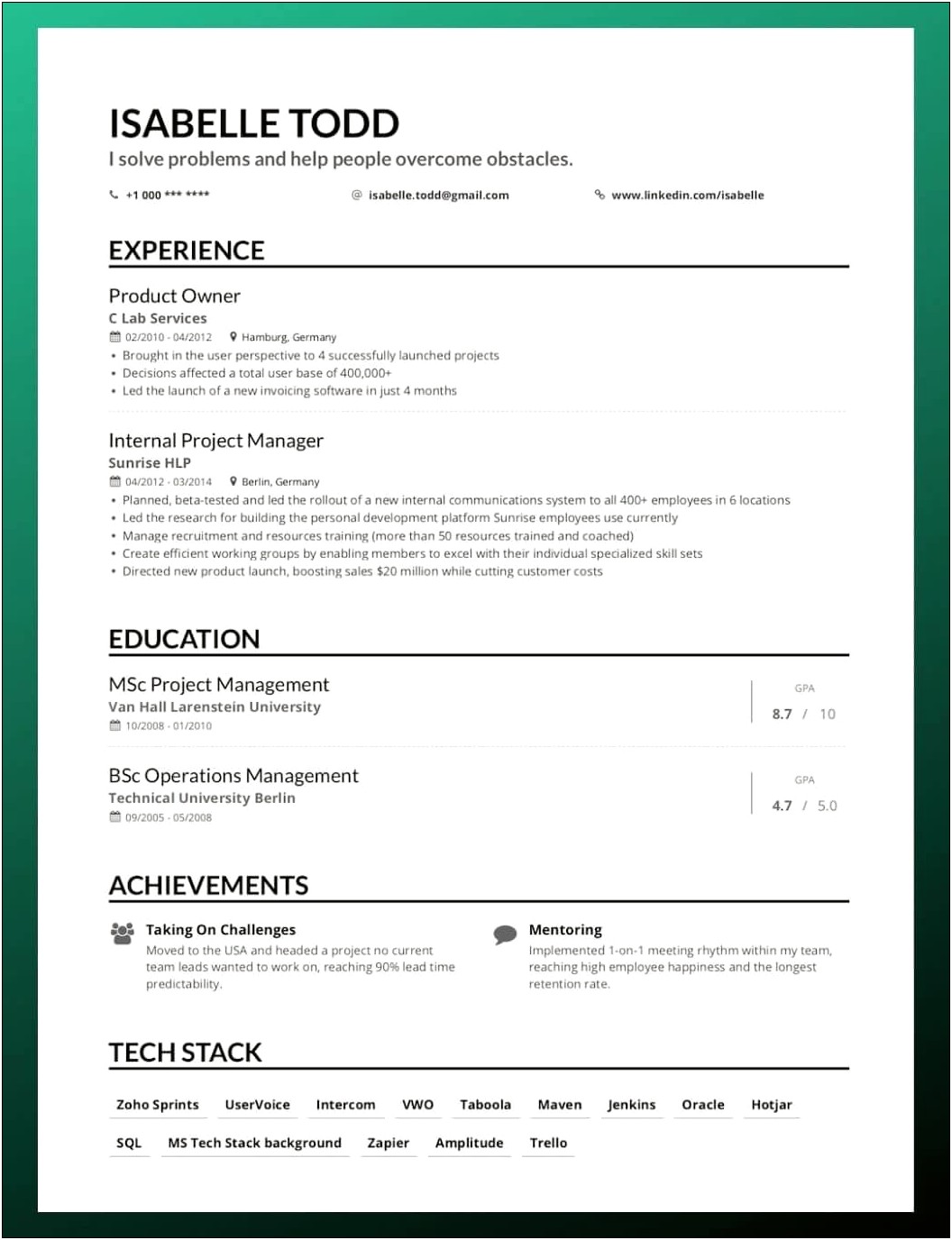 5 Examples Of Job Resumes For First Job