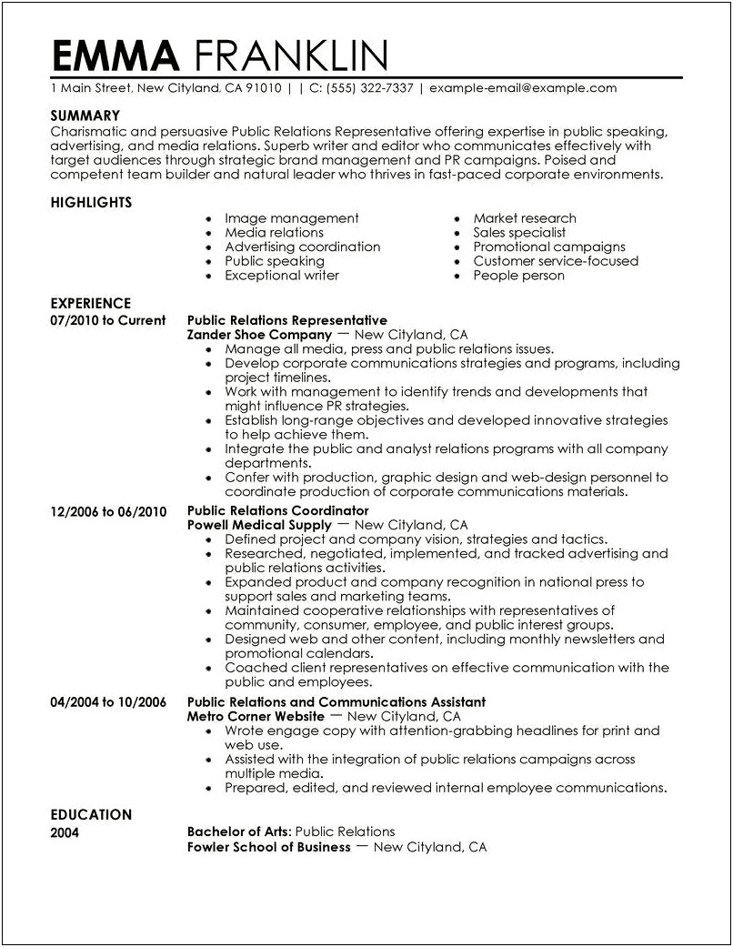 7 11 Job Description For Resume