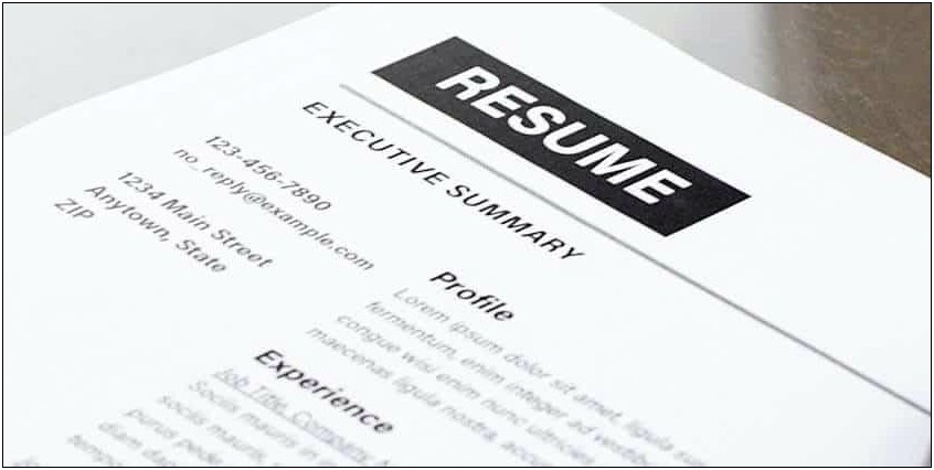 A General Objective Statement On Resume