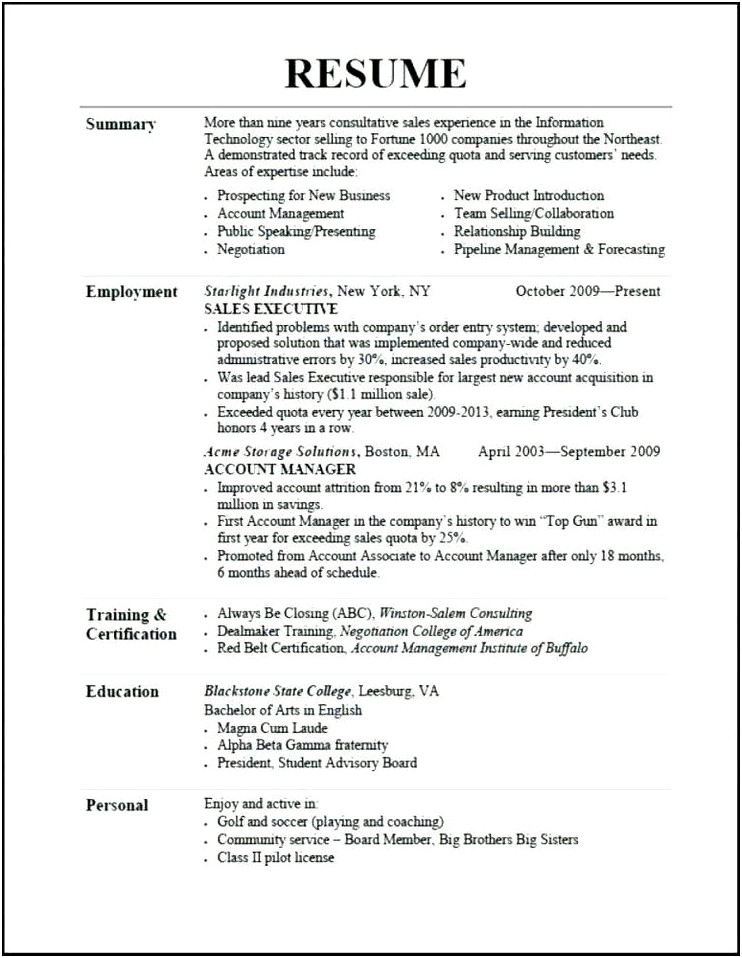 A Good Headline For A Resume Examples