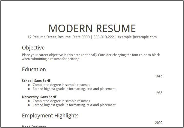 A Good Professional Objective In Resume