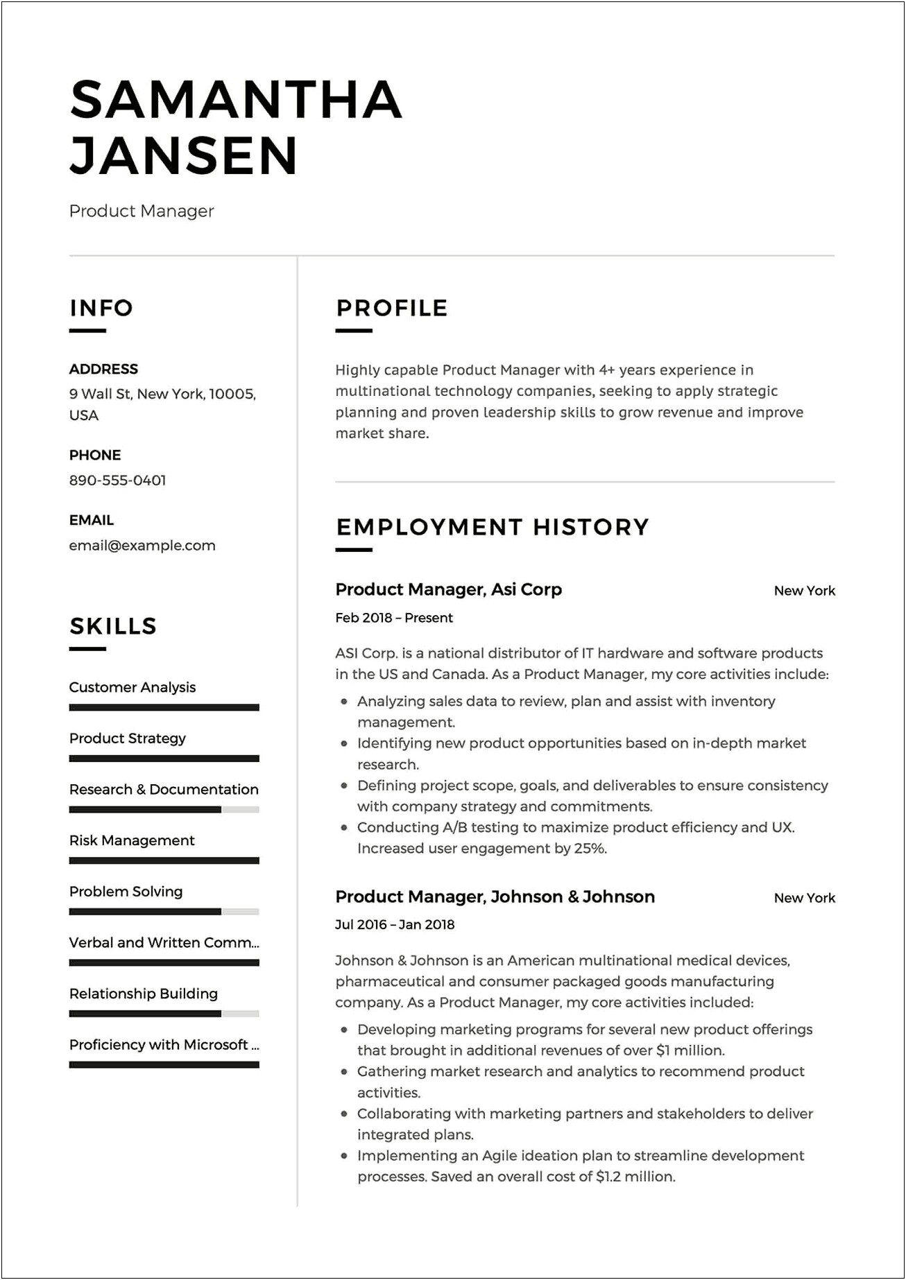 A Resume Based On Skills Not Chronology